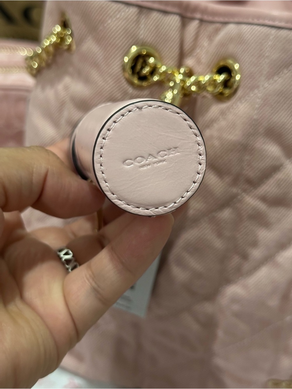 Coach Pink Lipstick Case Bag Charm CEM91 NWT - Picture 3 of 3